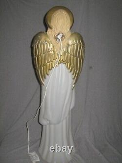 HTF Vintage TPI Lighted Blow Mold 34 Angel with Horn Holiday Christmas Nativity