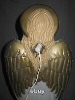 HTF Vintage TPI Lighted Blow Mold 34 Angel with Horn Holiday Christmas Nativity