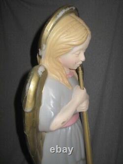 HTF Vintage TPI Lighted Blow Mold 34 Angel with Horn Holiday Christmas Nativity