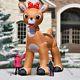 Huge 12 Ft. Rudolph's Clarice Super Durable Pre Lit Airblown Christmas Yard Art