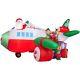 Huge 18.5 Ft Santa Airplane Airblown Lighted Yard Inflatable