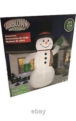 HUGE 20ft Gemmy Airblown Snowman Yard Inflatable 20' Christmas Lighted Used