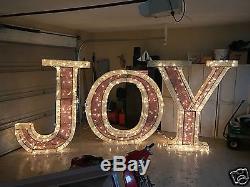 Huge Commercial 6ft X 15ft Lighted Christmas Joy Sign Indoor/outdoor Use