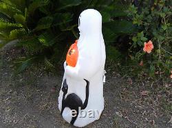 Halloween 34 Lighted Blow Mold Ghost with Black Cat, Pumpkin Vintage