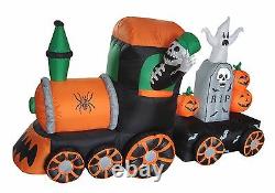Halloween Air Blown LED Inflatable Yard Decoration Skeleton Ghost Pumpkins Train