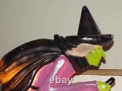 Halloween Blowmold Flying Witch Union Don Featherstone Rare Vintage Halloween