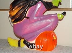 Halloween Blowmold Flying Witch Union Don Featherstone Rare Vintage Halloween