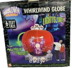 Halloween Gemmy 2006 Airblown Inflatable Whirlwind Globe Light Up 6' Tall Ghost