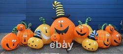 Halloween Gemmy Airblown Inflatable Pumpkin Patch OVER 12' LONG Halloween Gemmy Airblown Inflatable Pumpkin Patch OVER 12' LONG