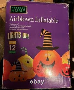 Halloween Gemmy Airblown Inflatable Pumpkin Patch OVER 12' LONG Halloween Gemmy Airblown Inflatable Pumpkin Patch OVER 12' LONG