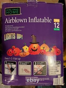 Halloween Gemmy Airblown Inflatable Pumpkin Patch OVER 12' LONG Halloween Gemmy Airblown Inflatable Pumpkin Patch OVER 12' LONG