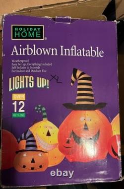 Halloween Gemmy Airblown Inflatable Pumpkin Patch OVER 12' LONG Halloween Gemmy Airblown Inflatable Pumpkin Patch OVER 12' LONG