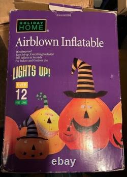 Halloween Gemmy Airblown Inflatable Pumpkin Patch OVER 12' LONG Halloween Gemmy Airblown Inflatable Pumpkin Patch OVER 12' LONG