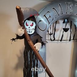 Halloween Haunted Cemetery 8' Arch Inflatable Decor LED Light Up