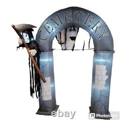 Halloween Haunted Cemetery 8' Arch Inflatable Decor LED Light Up