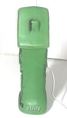 Halloween Haunted House Mansion 16 Inch Vtg 1970 Green Blow Mold Lighted