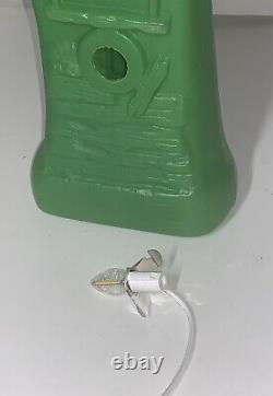 Halloween Haunted House Mansion 16 Inch Vtg 1970 Green Blow Mold Lighted