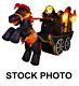Halloween Horse Spooky Skeletal Carriage 12' Yard Inflatable Decoration (used)