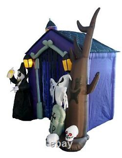 Halloween Inflatable Decoration LED Haunted House Skeleton Ghost Skull Tombstone