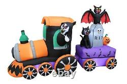 Halloween Inflatable Grim Reaper Train Tombstone Bat Cat Pumpkin Yard Decoration