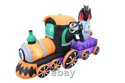 Halloween Inflatable Grim Reaper Train Tombstone Bat Cat Pumpkin Yard Decoration