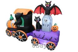 Halloween Inflatable Grim Reaper Train Tombstone Bat Cat Pumpkin Yard Decoration