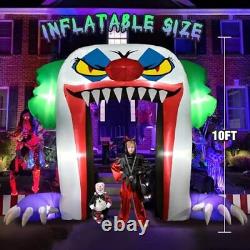 Halloween Inflatables Clown Archway Outdoor Decorations 10ft Giant Large Scary