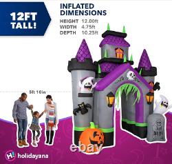 Halloween Inflatables Large 12 ft Haunted House Castle Archway Inflatable