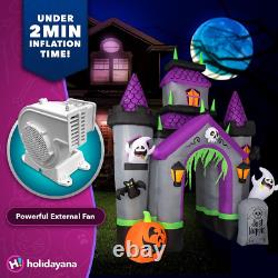 Halloween Inflatables Large 12 ft Haunted House Castle Archway Inflatable