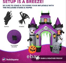 Halloween Inflatables Large 12 ft Haunted House Castle Archway Inflatable