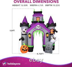 Halloween Inflatables Large 12 ft Haunted House Castle Archway Inflatable