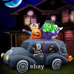 Halloween Inflatables Large 5.5 ft Monster Hearse Inflatable Outdoor Halloween