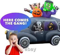 Halloween Inflatables Large 5.5 ft Monster Hearse Inflatable Outdoor Halloween