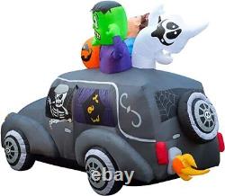 Halloween Inflatables Large 5.5 ft Monster Hearse Inflatable Outdoor Halloween