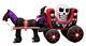 Halloween Self-inflatable Carriage With Huge Skull Outdoor Decoration Includes L