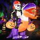 Halloween Skeleton Knight Ride Dinosaur Dino Airblown Inflatable Decor Blowup