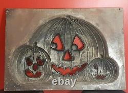 Halloween Trio Of Pumpkins Blow Mold Production Paint Mask Don Featherstone RARE