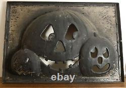 Halloween Trio Of Pumpkins Blow Mold Production Paint Mask Don Featherstone RARE