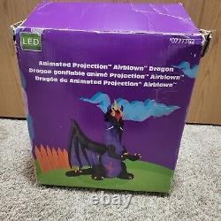 Halloween inflatable projection kaleidoscope dragon with moving wings Gemmy
