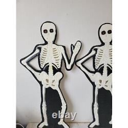 Halloween skeleton vintage plastic lawn decor prop set decor