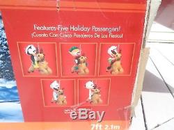 Hard To Find! 7 Foot Animated Christmas Carousel Similar to Airblown Inflatable
