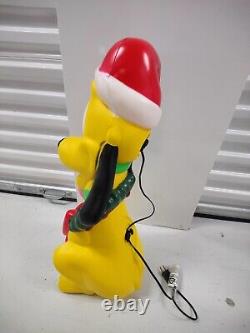 Hard to Find Disney Pluto Christmas Plastic Holiday Blow Mold 24