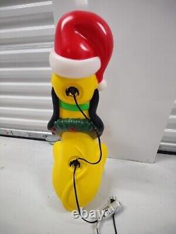 Hard to Find Disney Pluto Christmas Plastic Holiday Blow Mold 24