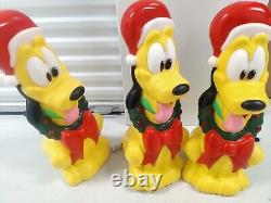 Hard to Find Disney Pluto Christmas Plastic Holiday Blow Mold 24