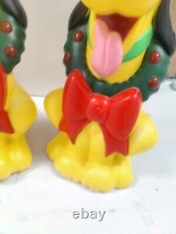 Hard to Find Disney Pluto Christmas Plastic Holiday Blow Mold 24