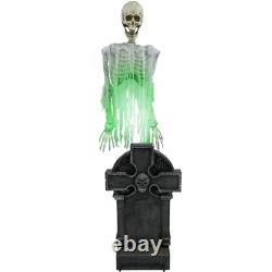 Haunted Hill Farm Motion Activated Floating Skeleton Ghost Over Tombstone by Haunted Hill Farm Motion Activated Floating Skeleton Ghost Over Tombstone by