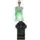 Haunted Hill Farm Motion Activated Floating Skeleton Ghost Over Tombstone By