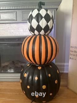 Haunted Hill Farm Prelit Stacked Pumpkin Halloween Decoration Local Pickup Only