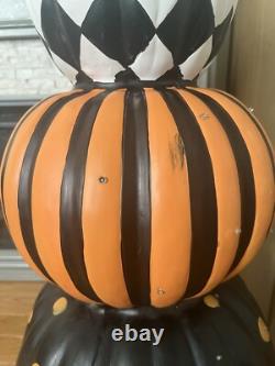 Haunted Hill Farm Prelit Stacked Pumpkin Halloween Decoration Local Pickup Only