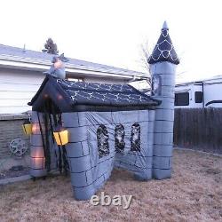 Haunted House Halloween Airblown Inflatable RARE! 11' Tower Yard Decor Sound